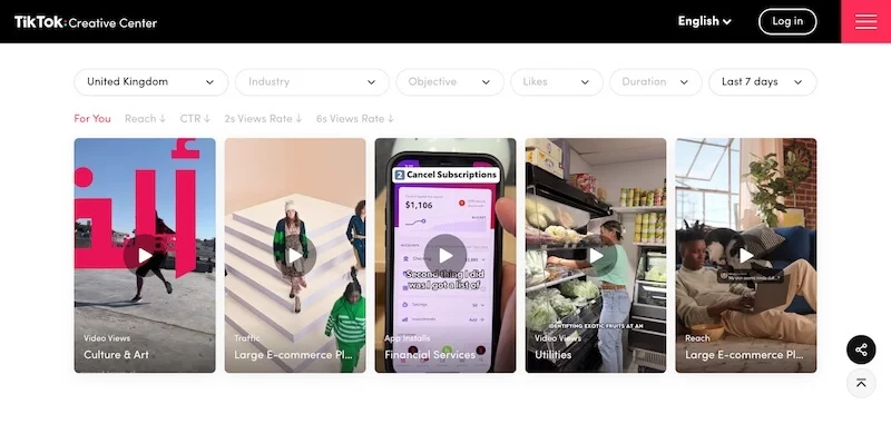 Centre créatif TikTok