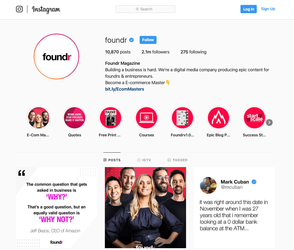 Instagram pour les entreprises