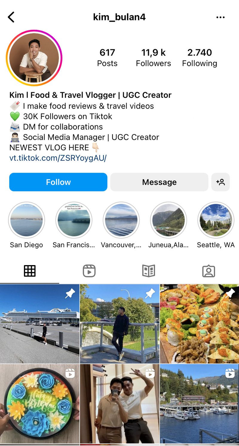 الملف الشخصي كيم في Instagram