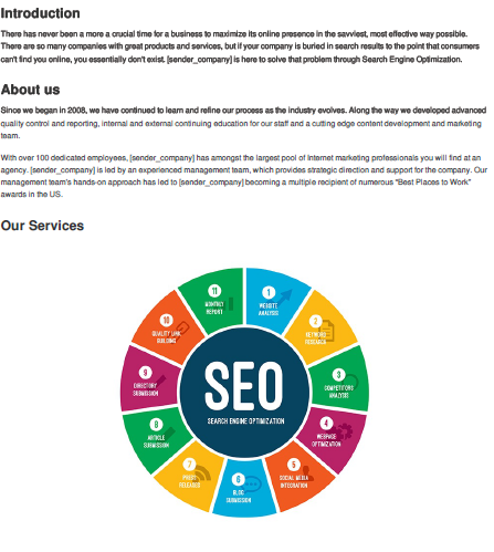 ข้อเสนอ seo สำหรับการแนะนำลูกค้า