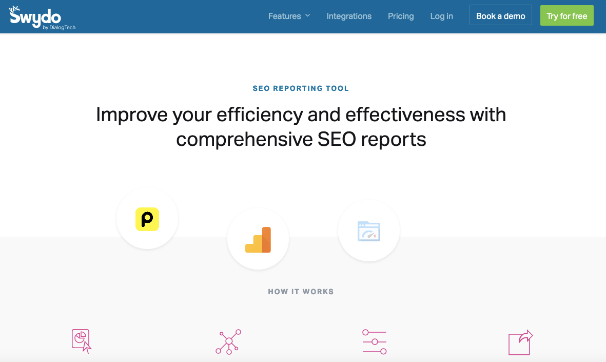 Outils d'audit SEO : Swydo