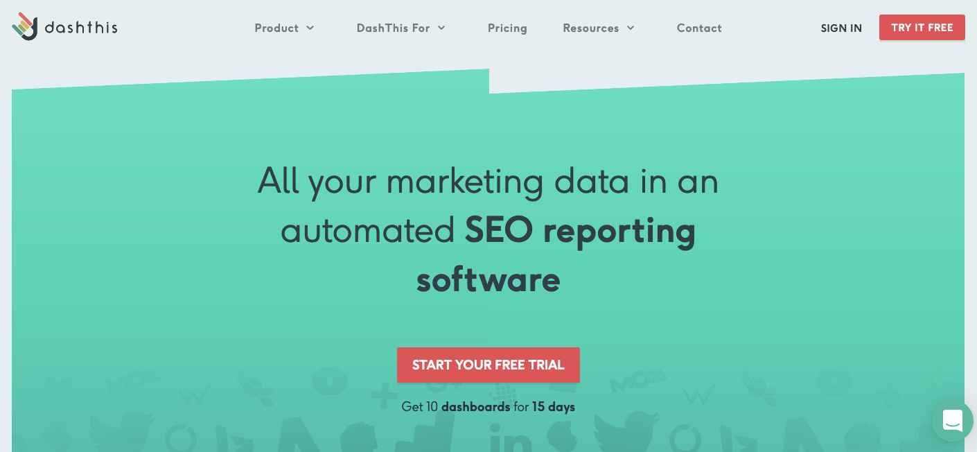 Outils d'audit SEO : DashThis