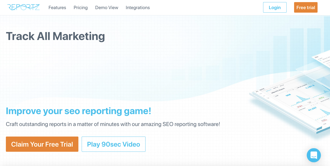 Outils d'audit SEO : Reportz
