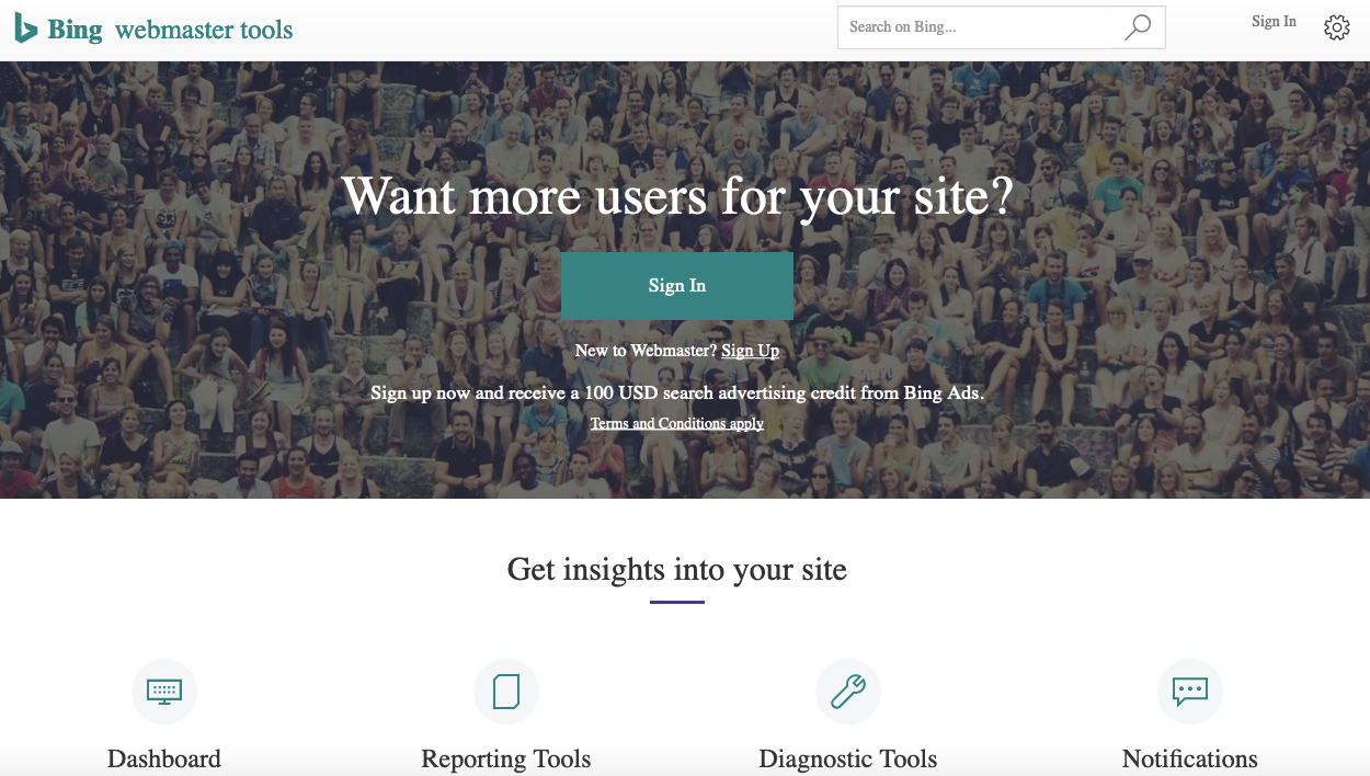 Outils d'audit SEO : Outils pour les webmasters Bing