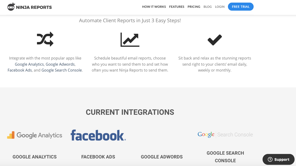 Outils d'audit SEO : rapports Ninja