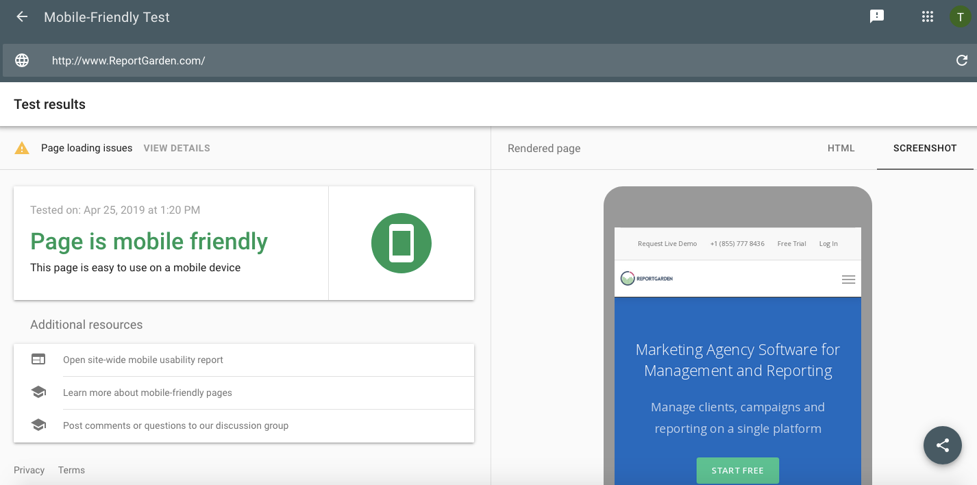 Outils d'audit SEO : Test Google Mobile-Friendly