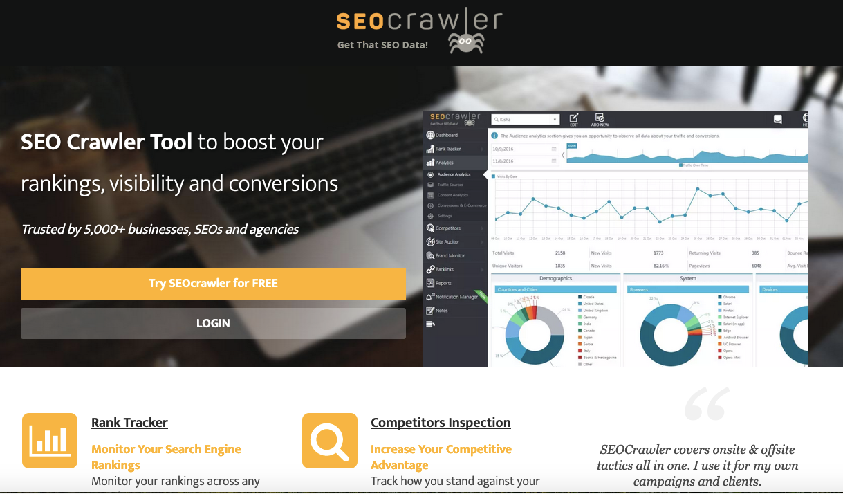Outils d'audit SEO : robot d'exploration SEO