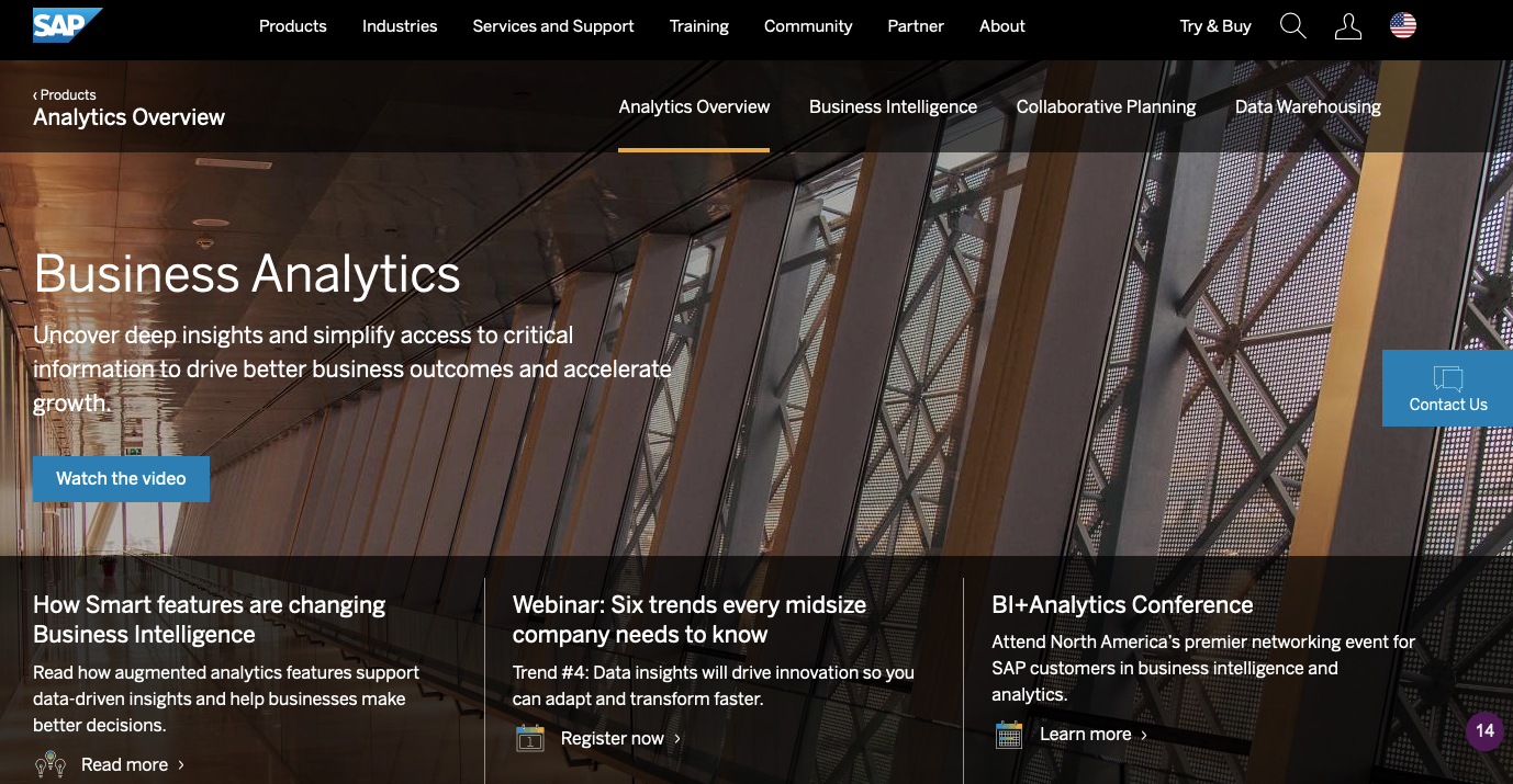 Alternativas ao Klipfolio: SAP Business Analytics