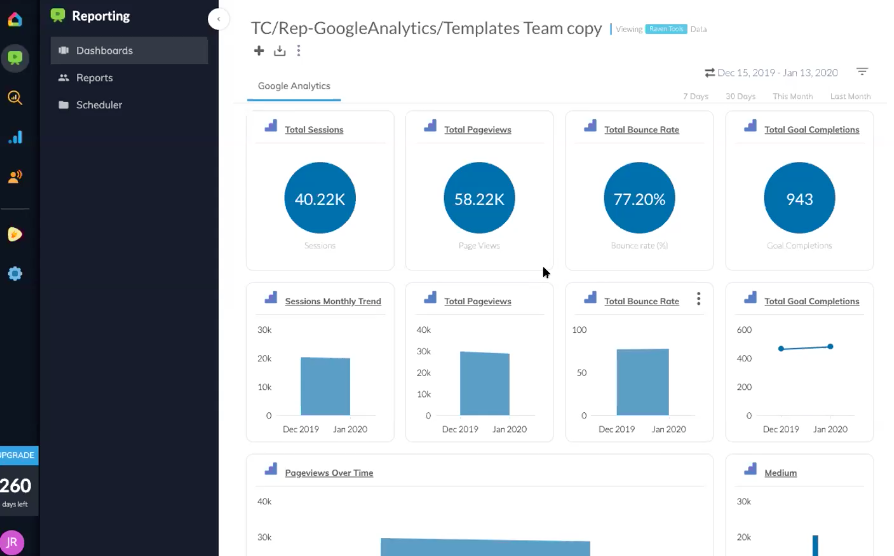 Client-Dashboard-Tools: ReportGarden-Vorlage
