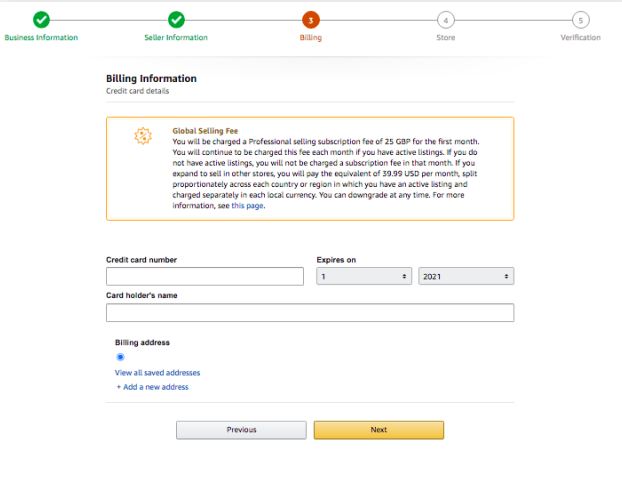Amazonセラーアカウント - アカウント設定の登録と構成 8 amazon_seller_account_billing