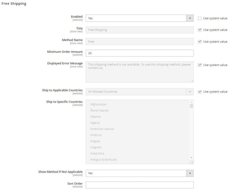 Wie richte ich einen Magento-Shop ein? 9 Magento_store_shipping_flat_rate