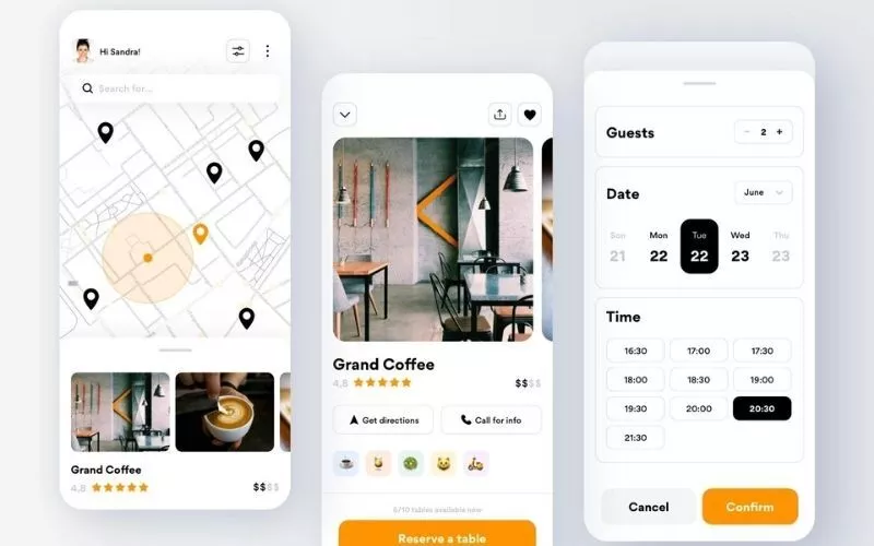 テーブル予約アプリ
