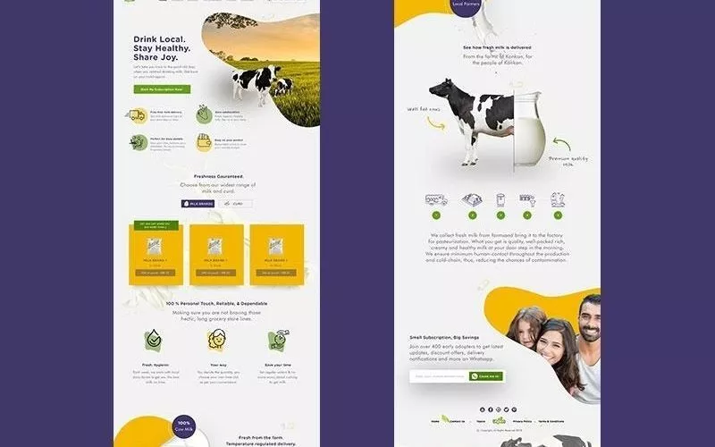 ミルク＆乳製品の配達