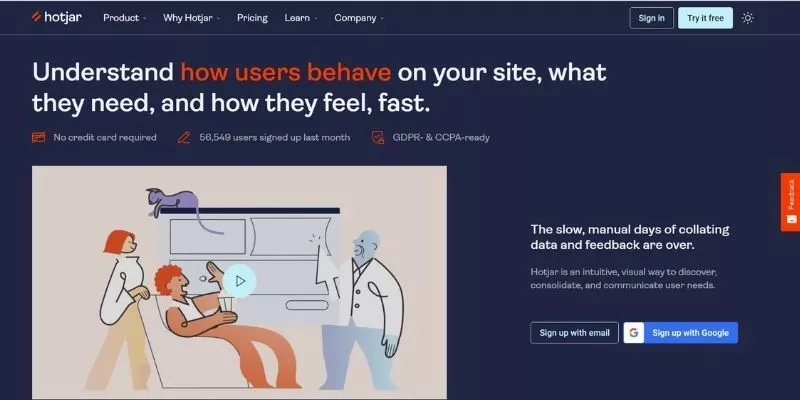 Sondajele site-ului Hotjar