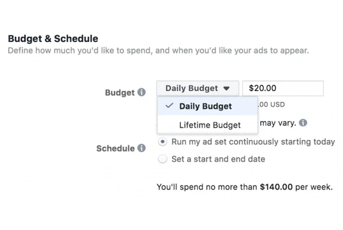 Defina um orçamento