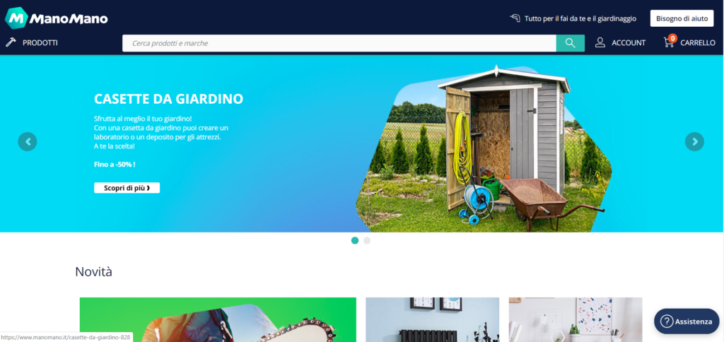 ManoMano jest jednym z 10 najlepszych rynków do sprzedaży we Włoszech