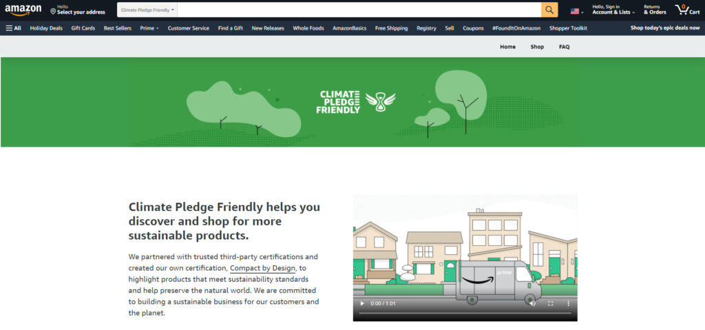 Amazon Climate Pedge เป็นมิตร