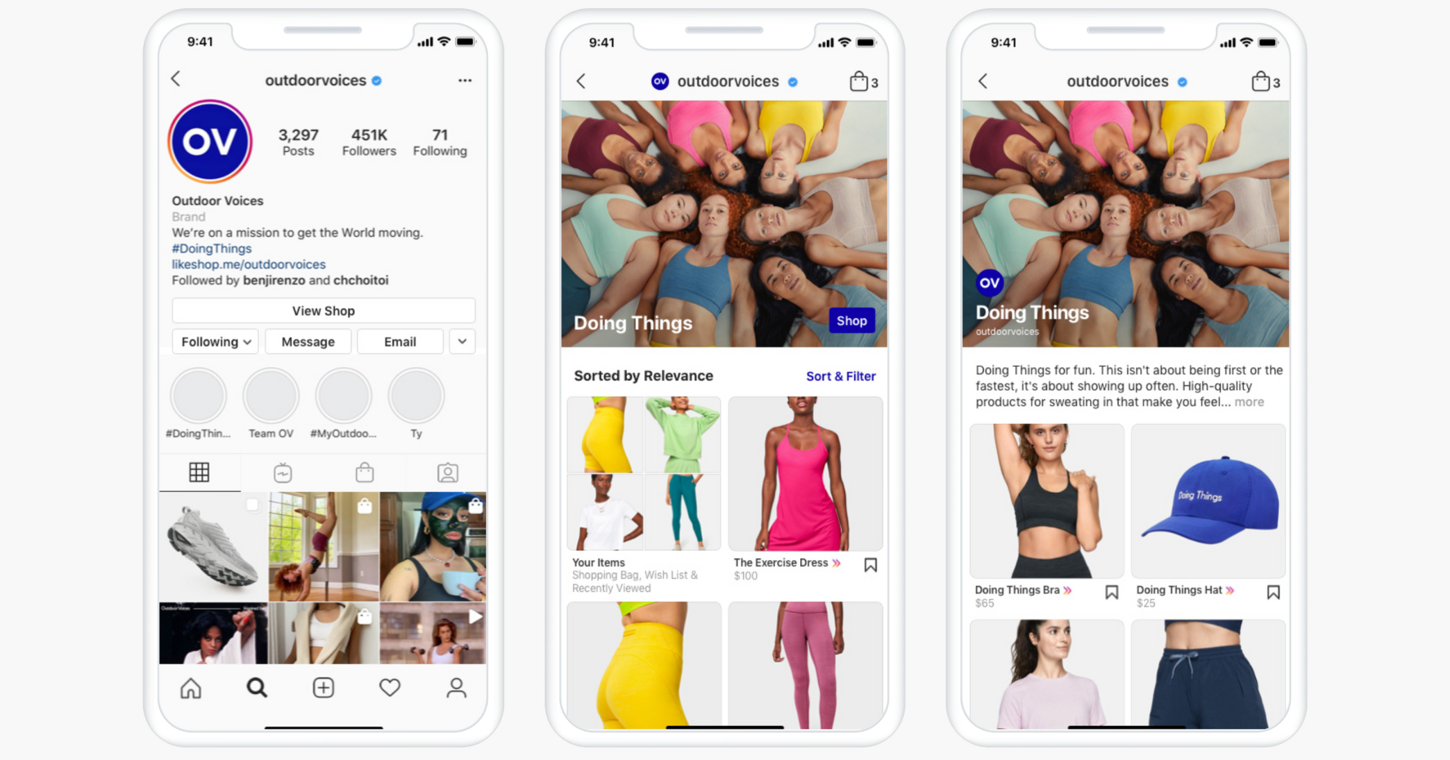 Outdoor voices 品牌 instagram 店铺