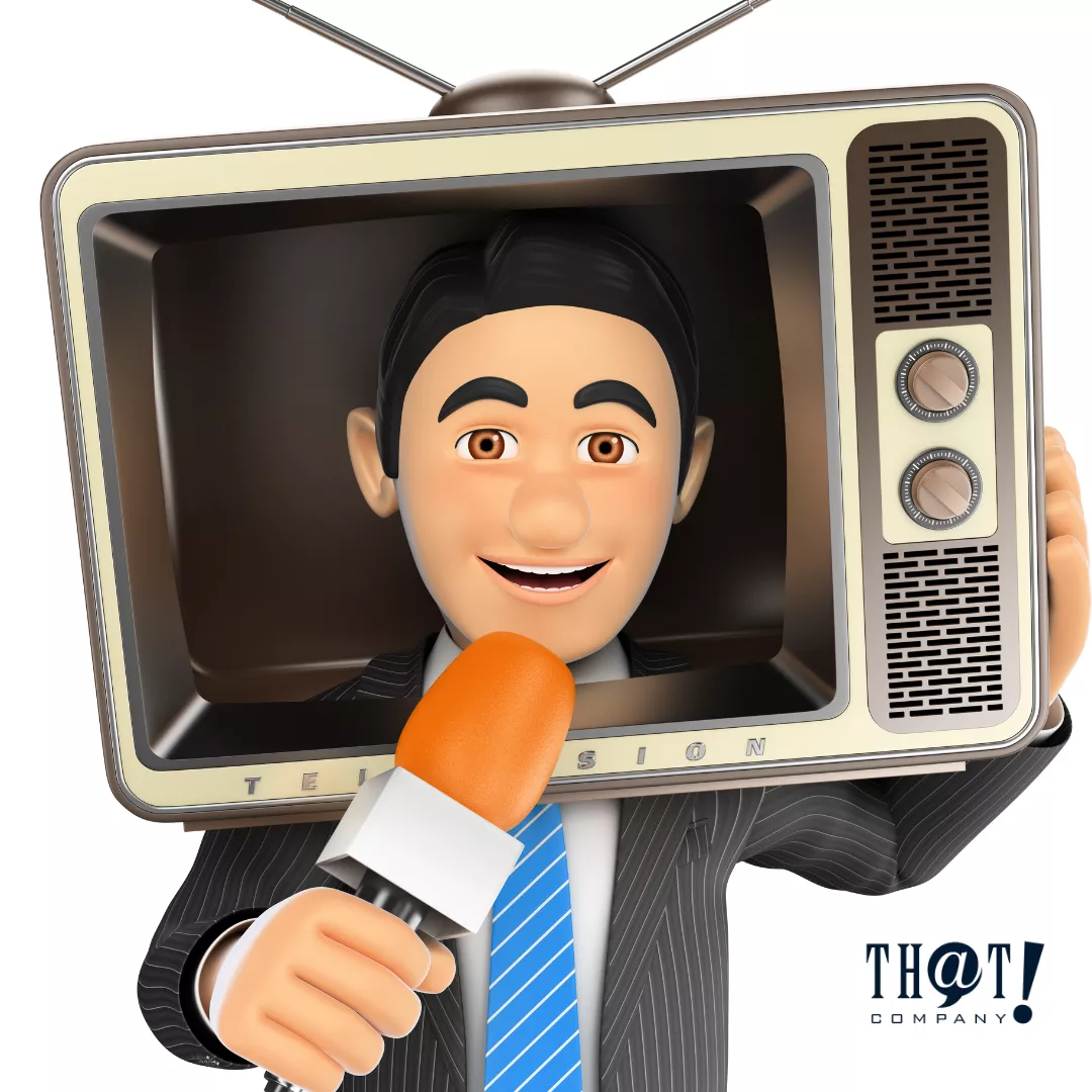 About HARO | An Animated Reporter Holding A TV On His Head