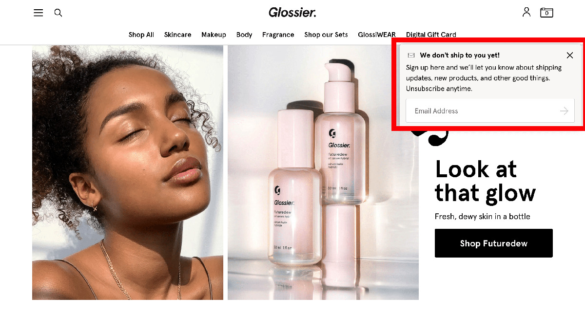 6053b4d37856f0f1d4a5cfa9 glossier popup design example - How to Build a Personalized Content Marketing Strategy