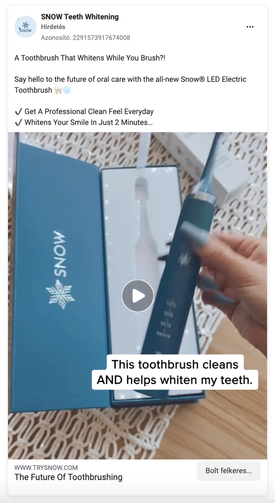 snow facebook ad 02 - SNOW&reg; Teeth Whitening Marketing Strategy: How They Built A $100M Brand