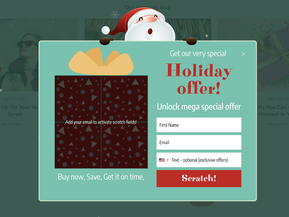 christmas popup 03 - The 14 Most Creative Christmas-Themed Personalization Examples We&rsquo;ve Seen (+ Templates)