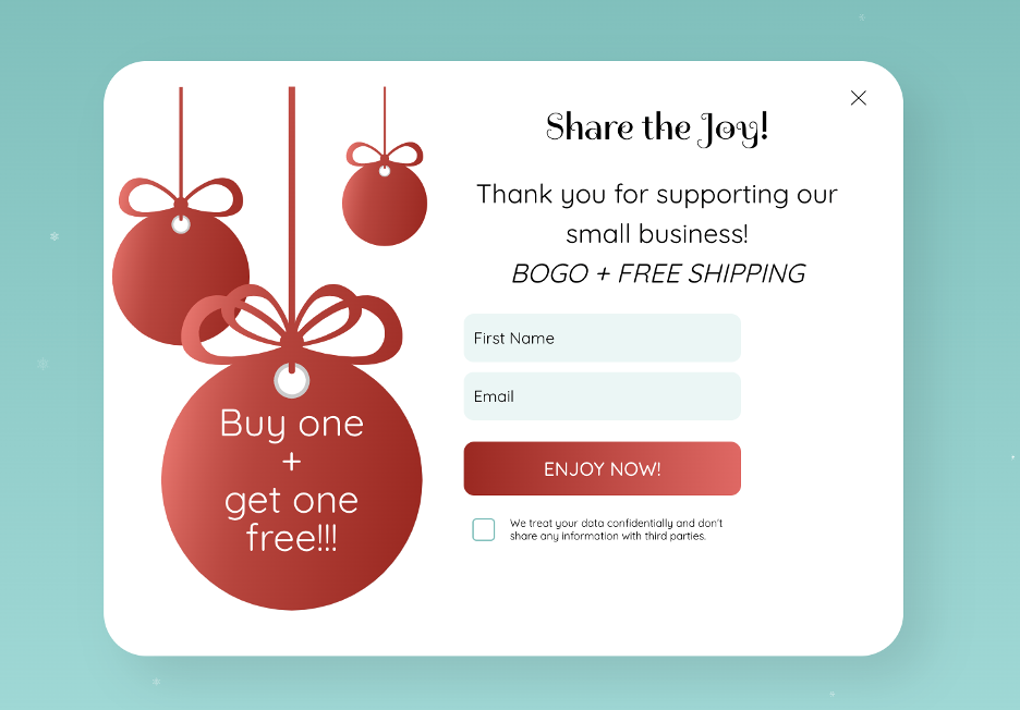 christmas popup 05 - The 14 Most Creative Christmas-Themed Personalization Examples We&rsquo;ve Seen (+ Templates)