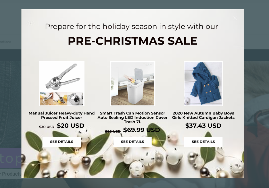christmas popup 01 - The 14 Most Creative Christmas-Themed Personalization Examples We&rsquo;ve Seen (+ Templates)