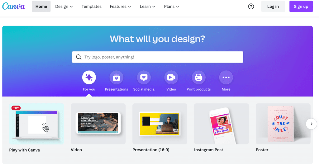 Canva design tool