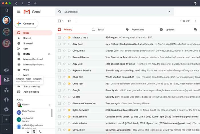 시프트 소프트웨어 대시보드