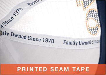 Pita Jahit Caps Cetak Kustom Custom Caps Printed Seam Tape