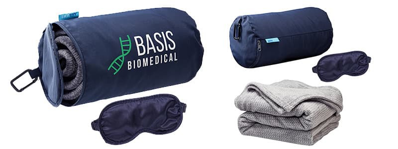 طقم بطانية السفر وقناع النوم من AeroLOFT