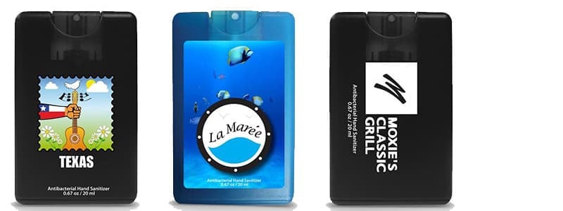 بخاخ معقم لليدين مضاد للبكتيريا على شكل بطاقة الائتمان