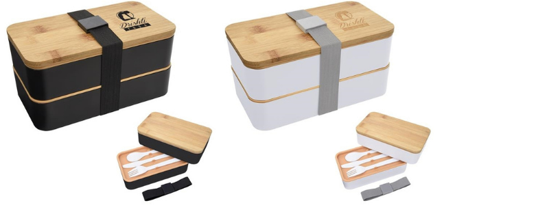 Recipientes de almoço e comida impressos personalizados