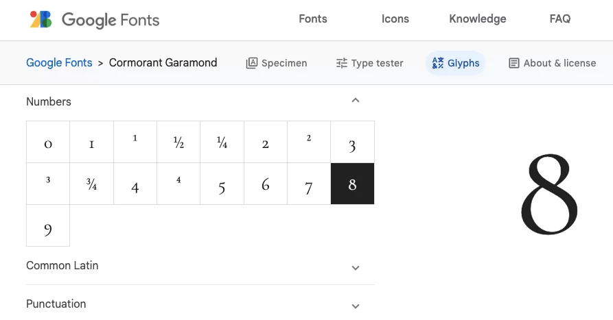 الغاق Garamond