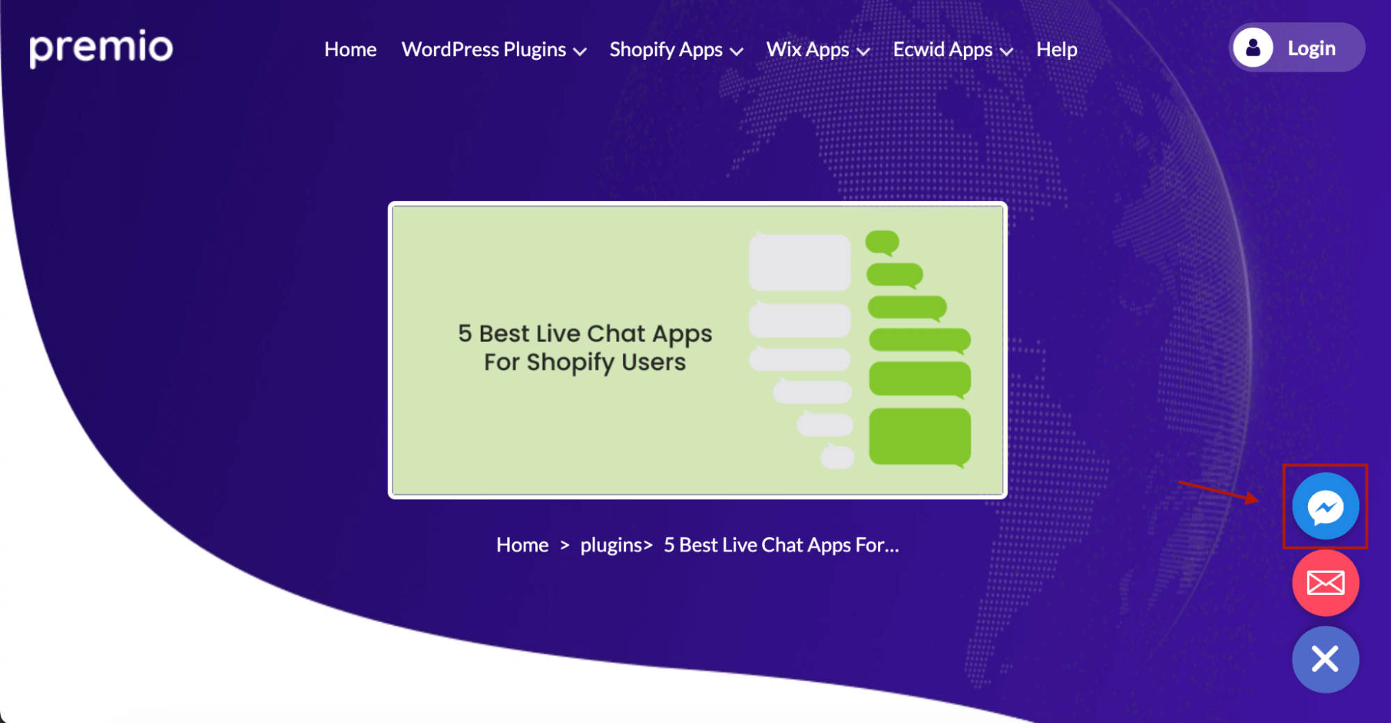 strategie de marketing acebook - buton messenger pe site