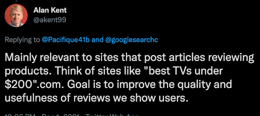 Avaliações de produtos do Google