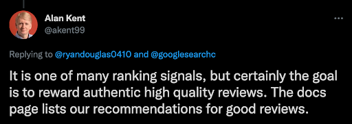 Avaliações de produtos do Google