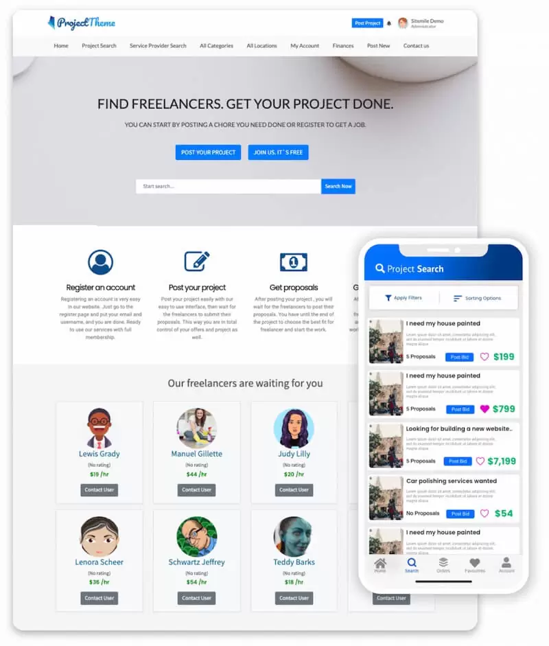 WordPress-аукцион-тема