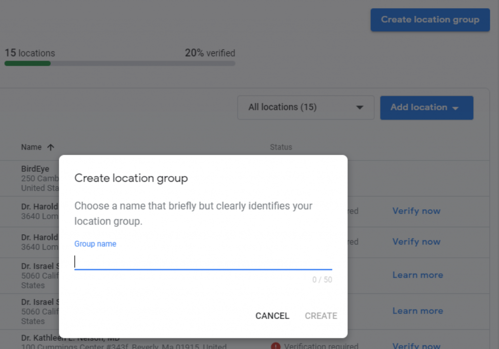 โปรไฟล์ Google My Business