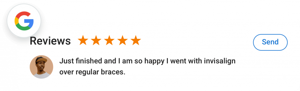 ポジティブなグーグルレビューの例