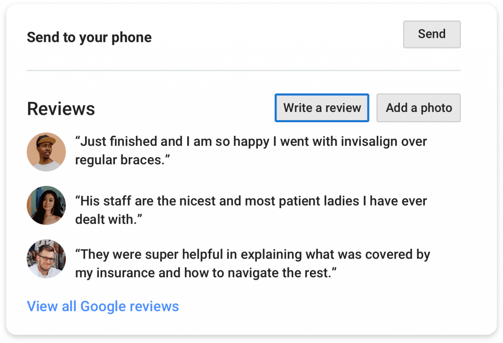 レビューを書いて携帯電話に送信する方法