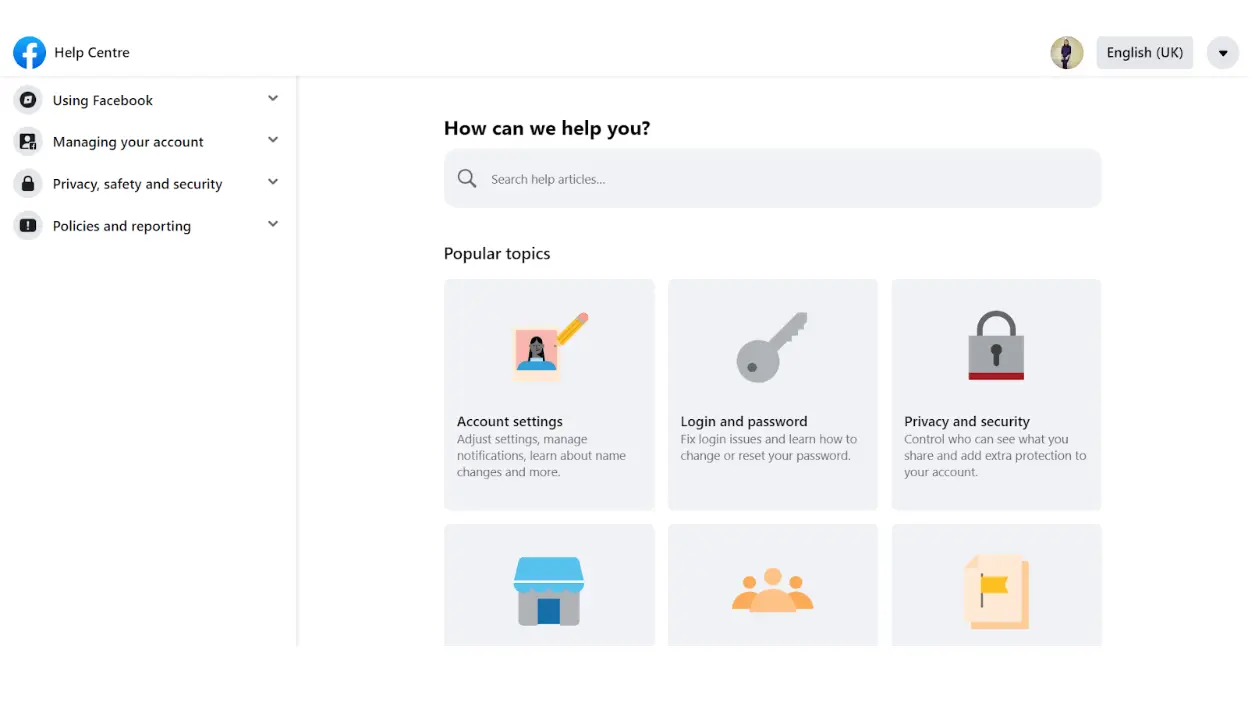 Centrum pomocy Facebooka