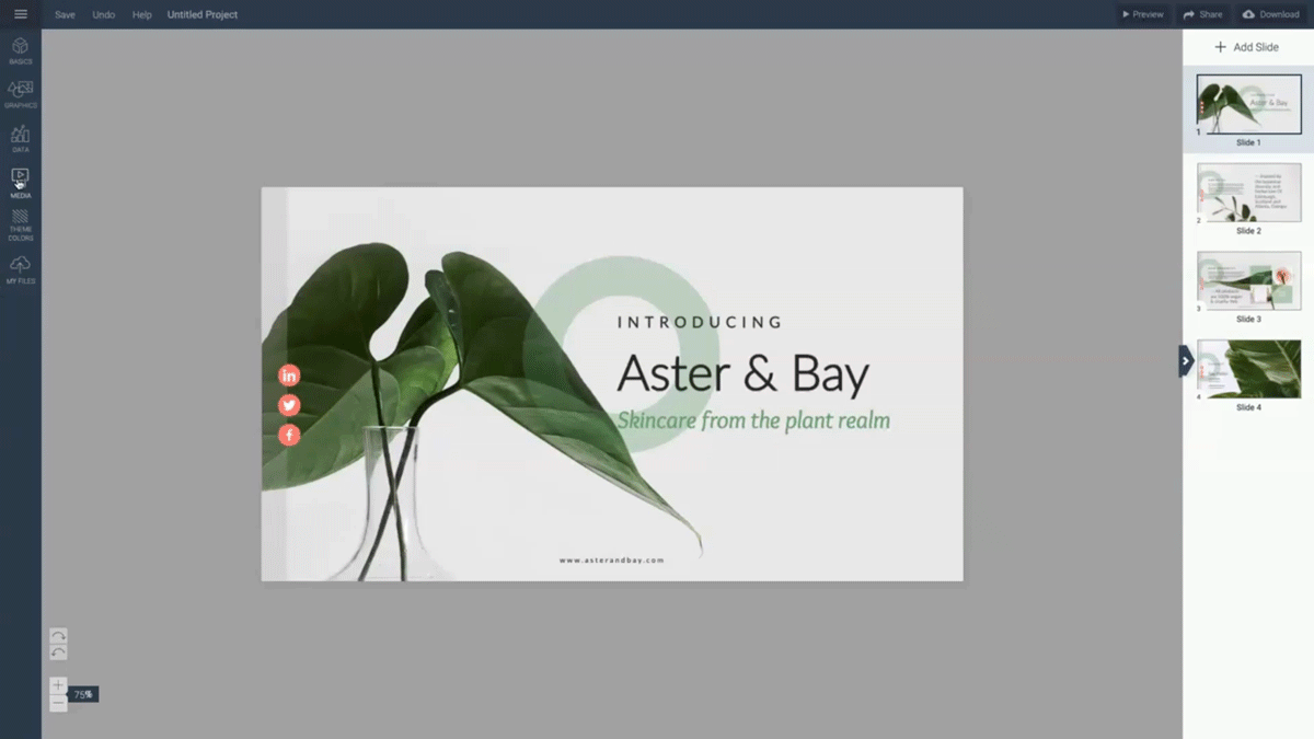 عرض تفاعلي - إضافة سرد صوتي