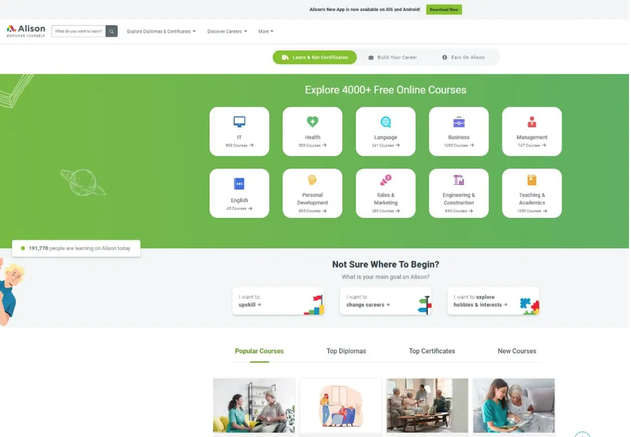 Strona docelowa Alison