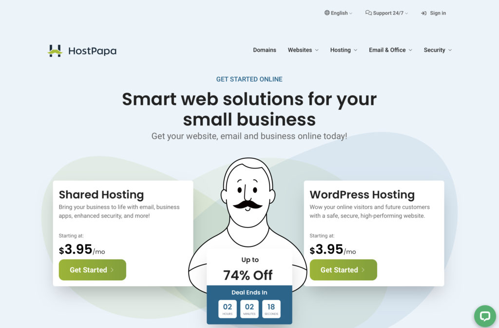 HostPapa hosting. 