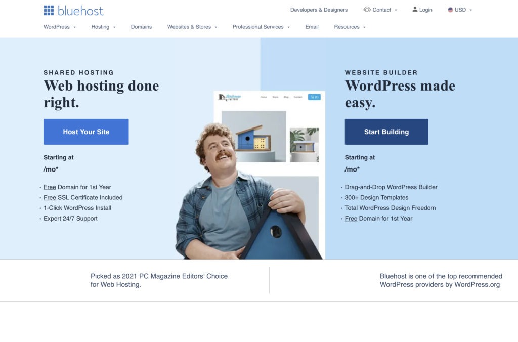 26266BE4-46DD-478A-AF8D-A9A089CF11C9 |簡単なアフィリエイト Bluehost main landing page.