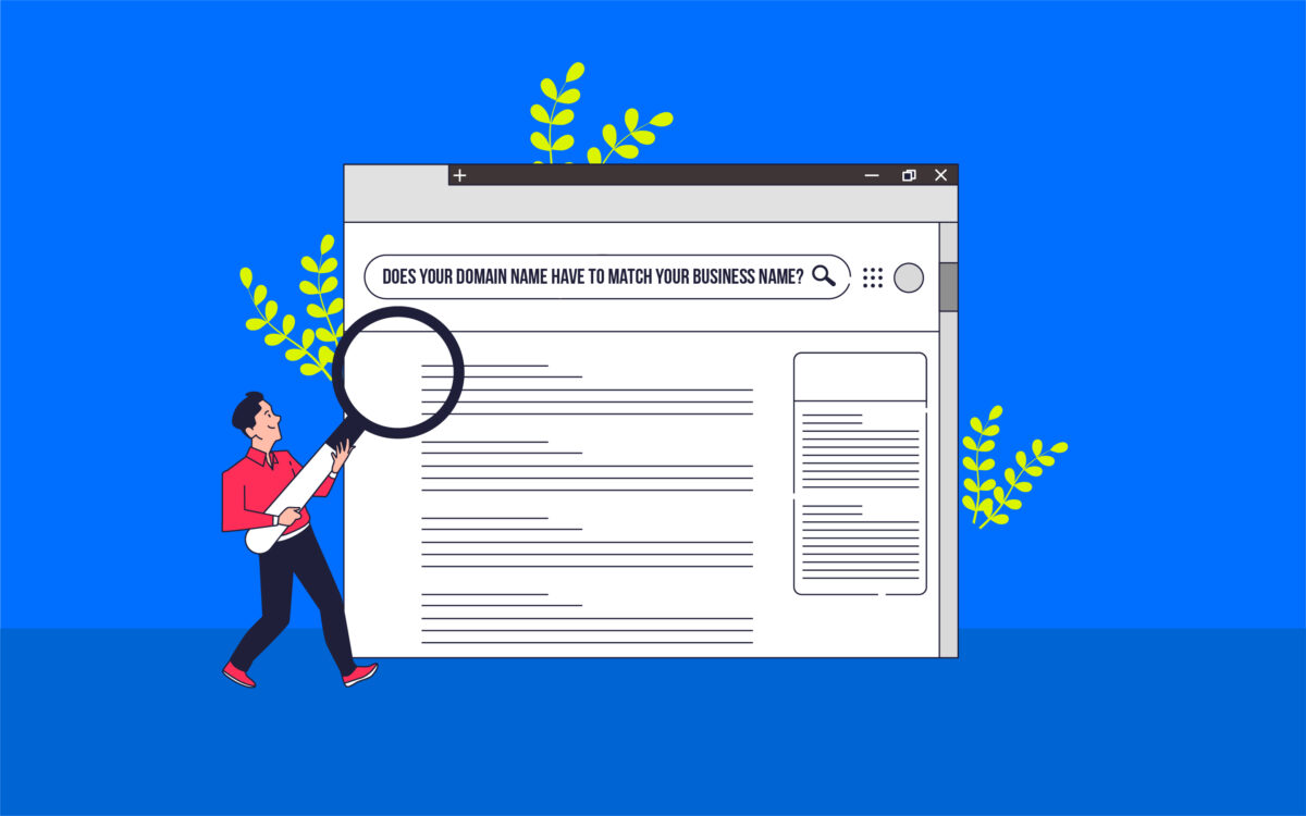 Seu nome de domínio precisa corresponder ao nome da sua empresa