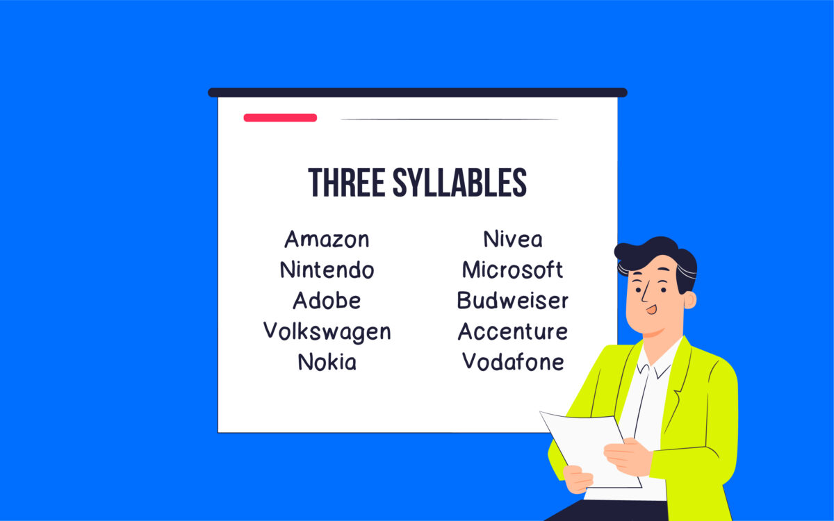 Quante sillabe dovrebbe avere un nome commerciale?