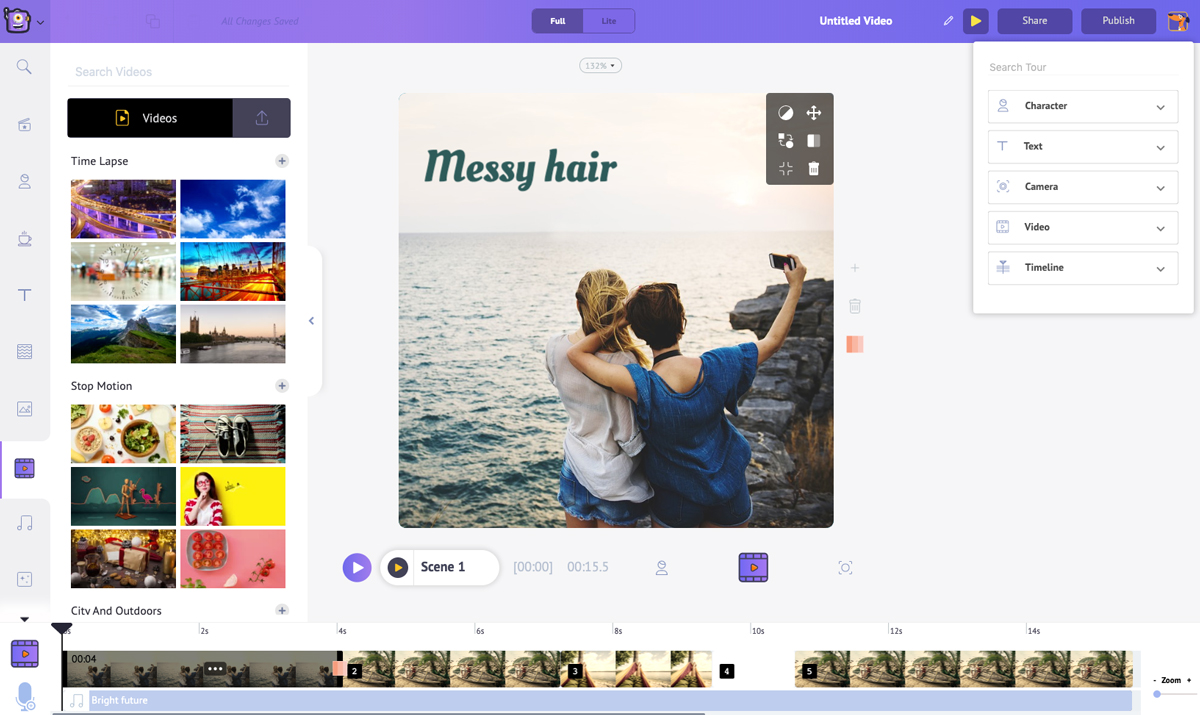 oprogramowanie do prezentacji wideo - interfejs animakera